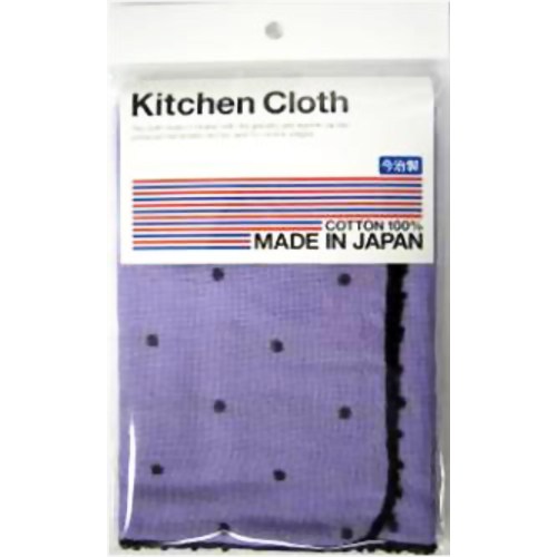 キッチンクロス 今治製 ドット パープル 【ボンスター販売】