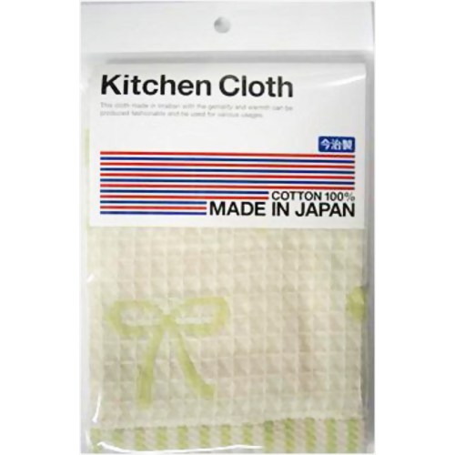 キッチンクロス 今治製 リボン グリーン 【ボンスター販売】