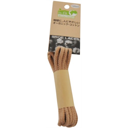 is-fit エコクリーンシューレース 丸 茶 120cm　【モリト】