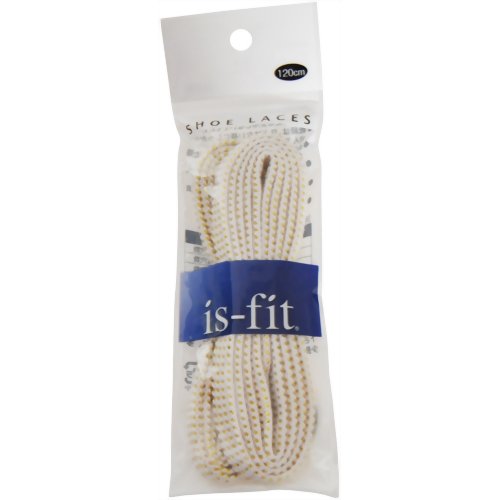 is-fit シューレース RH-2ラメ平 白/金 120cm　【モリト】