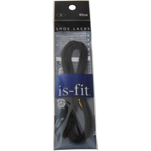 is-fit シューレース RO-1ロービキ丸65cm 黒　【モリト】