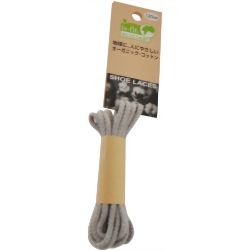 is-fit エコクリーンシューレース 丸 グレー 120cm　【モリト】