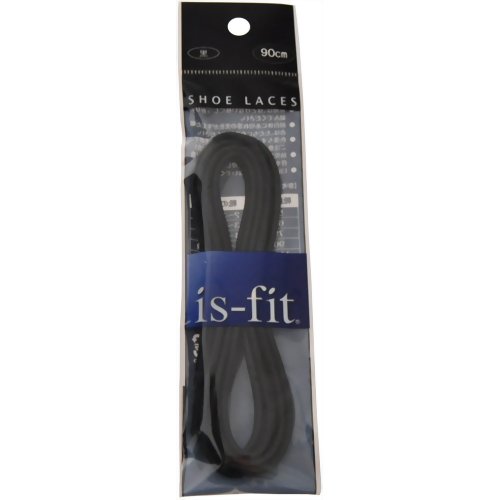 is-fit シューレース RO-1ロービキ丸90cm 黒　【モリト】