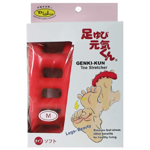 足ゆび元気くん ソフトタイプ M 赤　２個入り【ドクターエル】＜メーカー直送商品につき代引きご利用不可＞