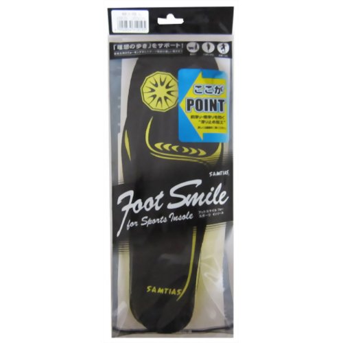 サムティアス スポーツインソール 紳士用 ブラック L 28.5-30cm 1足入り　【近藤】