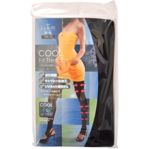 COOL 着圧美脚トレンカ ブラック M-L 【ニーズ】
