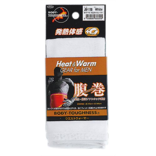 BODY TOUGHNESS サーモ ウエストウォーマー(腹巻) JW-119 ホワイト 【おたふく手袋】