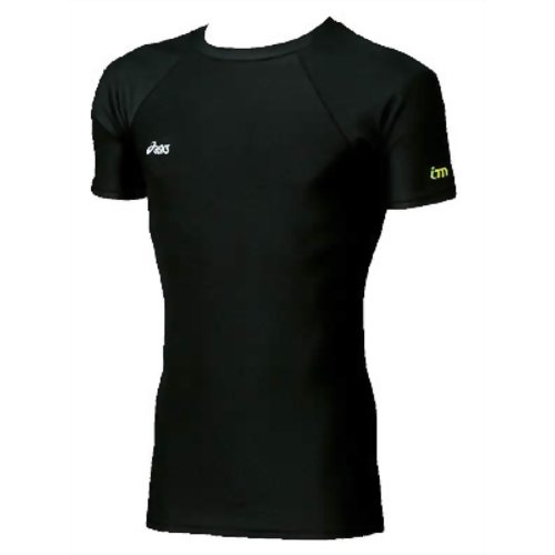 インナーマッスル(肩バランスUPアンダー)メンズTシャツ ブラックO XG200190 【アシックス】