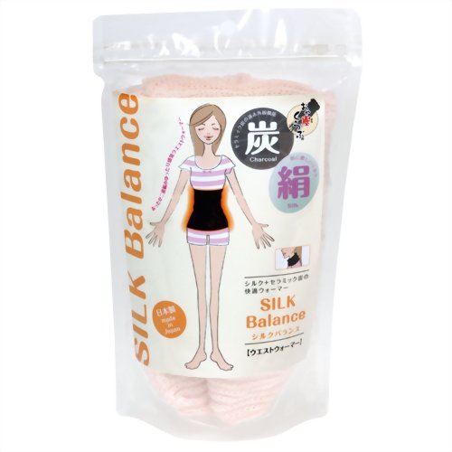 おや炭くらぶ シルクバランス ウエストウォーマー ピンク 【アスカム】