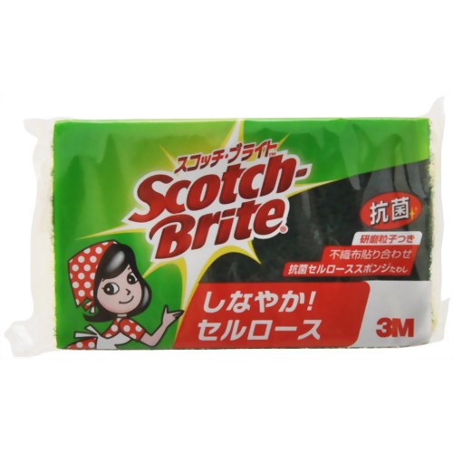 抗菌セルローススポンジたわし 【住友スリーエム】