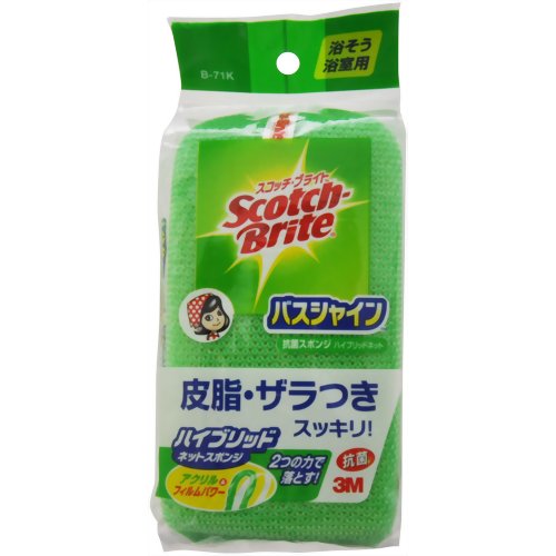 スコッチ・ブライト バスシャイン 抗菌スポンジ ハイブリットネット 【住友スリーエム】