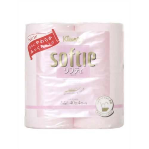 クリネックス ソフティ ダブル 4ロール(ピンク) 【日本製紙クレシア】