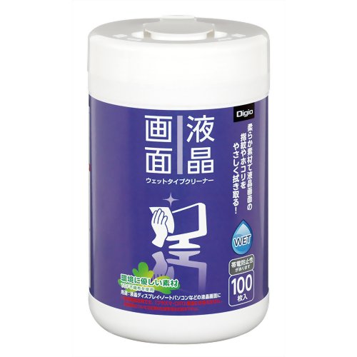 ナカバヤシ 液晶画面ウェットタイプクリーナー 100枚入 DGCW-B3100　【ナカバヤシ】