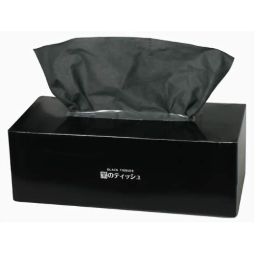 BLACK TISSUES 黒のティッシュ 320枚(160組) 【大昭和ファースト】