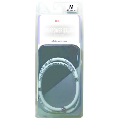 ゲルマパワーバランス シリコンループ ホワイト M 【エムケイプジャパン】