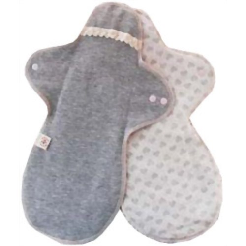 すぃーとこっとん 布ナプキン f(ナイト) グレーL-004 【すぃーと・こっとん】