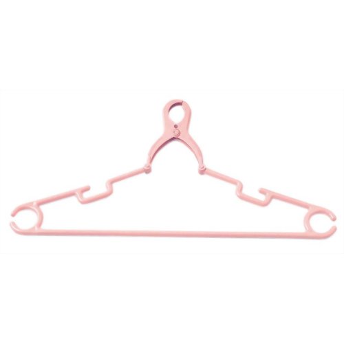 ジャンボクリップハンガー 10本組 ピンク 【コモライフ】