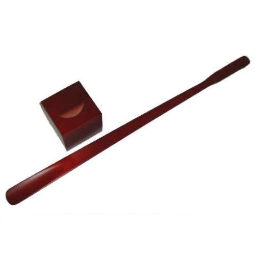 木曽工芸 桧ロング靴べら(スタンド付)　【木曽工芸】