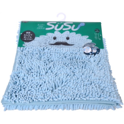 SUSU(スウスウ) スーパードライバスマット ブルー L 50cm*80cm 【山崎産業】