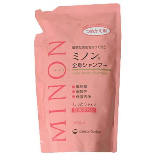 ミノン 全身シャンプー しっとりタイプ つめかえ用 【第一三共ヘルスケア】保湿洗浄料　医薬部外品