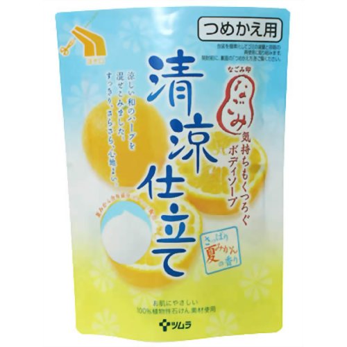 なごみ ボディソープ 清涼仕立て さっぱり夏みかんの香り つめかえ用 400ml 【バスクリン】