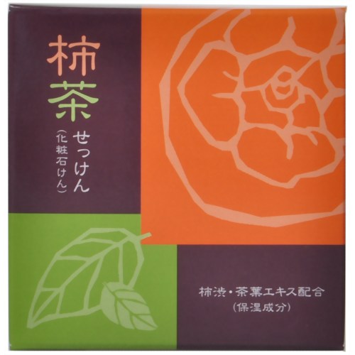 柿茶石けん 80g 【地の塩社】