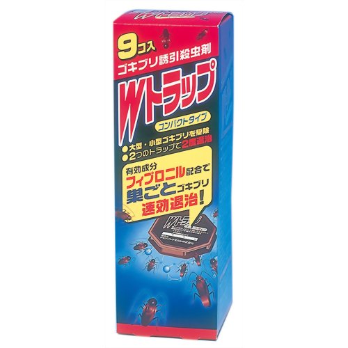 ゴキブリ誘引殺虫剤 Wトラップ 1.5g*9個 【コモライフ】