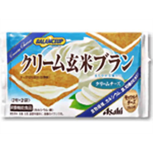 ［防災の日］【防災用品・防災グッズ】バランスアップ クリーム玄米ブラン クリームチーズ 2枚*2袋 【アサヒフードアンドヘルスケア】