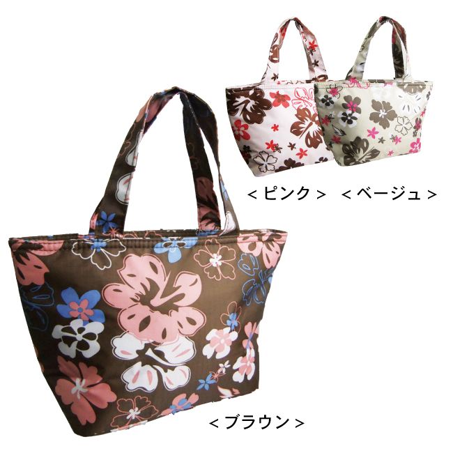 ハワイアン・ハイビスカス柄　保冷・保温ミニトートバッグ 【CLIMBING クライミング】＜メーカー直送商品につき代引きご利用不可＞