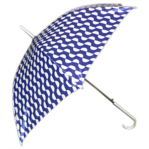 ポリエステルジャンプ傘 58cm 波柄 【Paltac海外事業部】