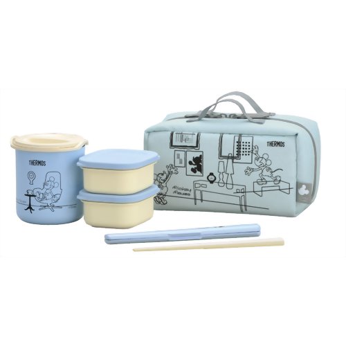 サーモス 保温弁当箱 約0.6合 ミッキー ブルー DBQ-250DS BL 【サーモス】