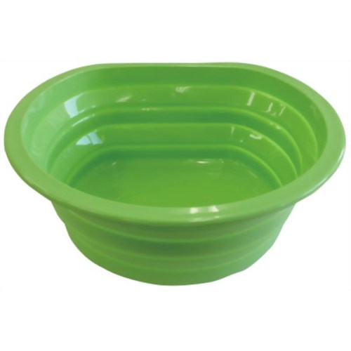 シリコンD型洗い桶 グリーン 【ERAjapan】