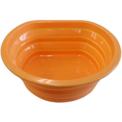 シリコンD型洗い桶 オレンジ 【ERAjapan】