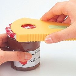 らくらくオープナー(イエロー)【無段階調整でいろいろな蓋をオープン】 【力の弱いお子様や高齢者の方にも。】