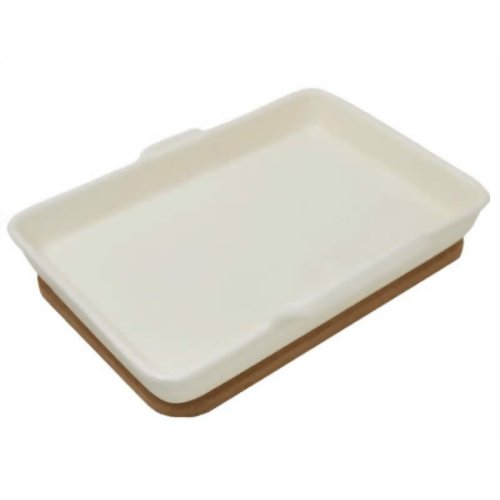 トースタープレートL フラット クリーム TO-041 【クリヤマ】