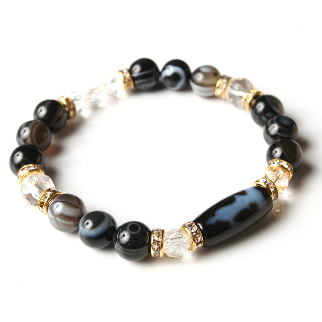 【パワーストーン　天然石　アクセサリー　デザイン　ジュエリー】選べる至純風化天珠ブレスレット（13種類）