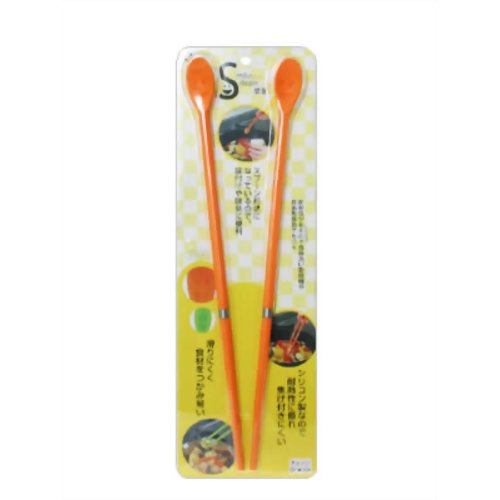 スマイルシリコン 菜箸 オレンジ 【アーネスト】