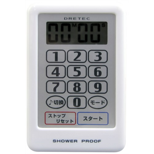 防滴大音量タイマー T-180 ホワイト 【ドリテック】
