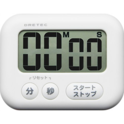 ドリテック 大画面タイマー シャボン ホワイト T-193WT 【ドリテック】