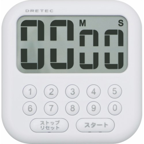 ドリテック 大画面タイマー シャボン10 ホワイト T-194WT 【ドリテック】