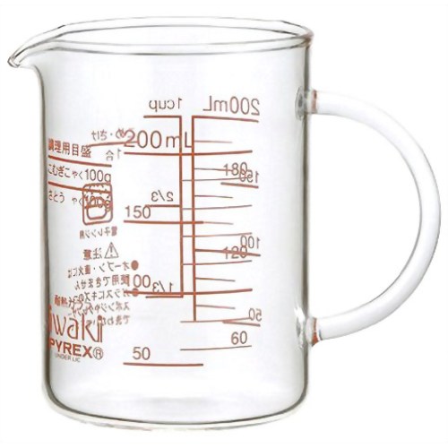 iwaki パイレックス レンジメジャーカップ 200ml MC-200 【岩城ハウスウエア】