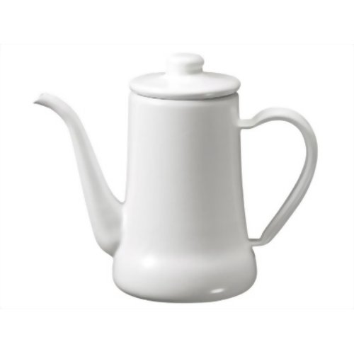 月兎印 スリムポット0.7L ホワイト 【野田琺瑯】