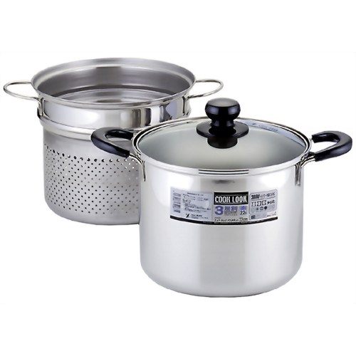 ヨシカワ クック・ルック パスタポット (中子付) 22cm SH9087 【ヨシカワ】