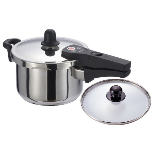 ワンダーシェフ レギュラー 片手圧力鍋 3.0L (蒸しす・ガラス蓋・クッキングガイド付) 602619 【ワンダーシェフ】
