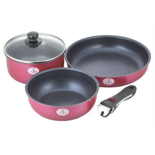 和平フレイズ ブレビット IH対応着脱ハンドルトリオセット ピンク BR-5020 【和平フレイズ】