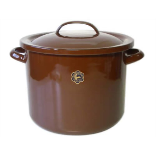 月兎印 ストックポット24cm ブラウン 【野田琺瑯】