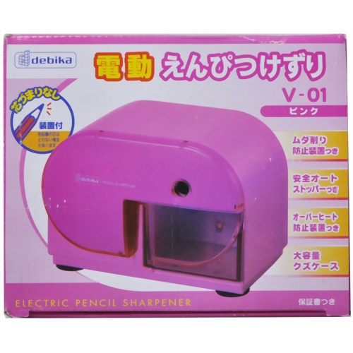 電動えんぴつけずり V-01 ピンク 【デビカ】