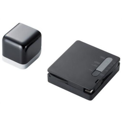 エレコム スマートフォン対応モバイルチャージャー ACアダプタ付 DE-RKJ2ACBK ブラック 【エレコム】