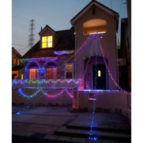 LEDソーラーイルミネーション(50球) ピンク TU-250P　【スリーアップ】