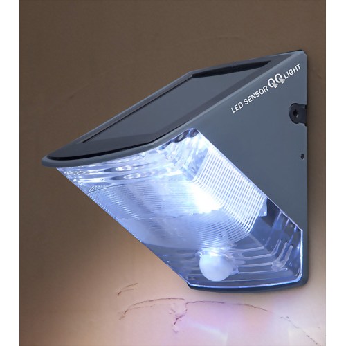 【節電グッズ】【ソーラーライト　 防犯 LEDライト 　LED 　ガーデンライト ソーラー 外灯　屋外】ソーラー充電式 LEDセンサーQQライト TU-500　【スリーアップ】